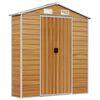 vidaXL Garden Shed Light Brown 191x130x198 cm Galvanised Steel