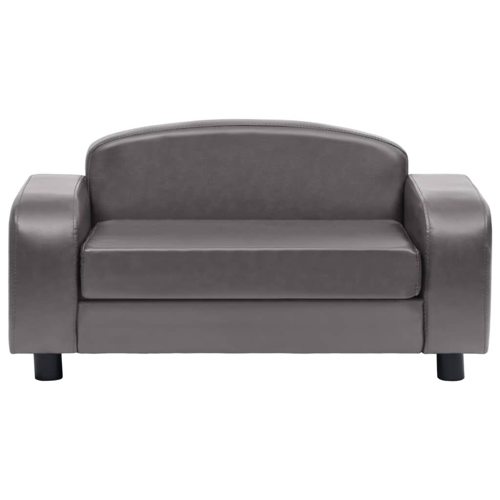 vidaXL Dog Sofa Grey 80x50x40 cm Faux Leather