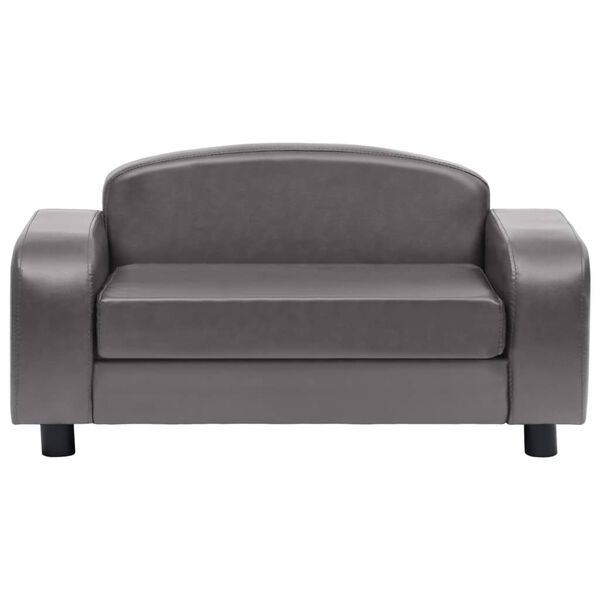 vidaXL Dog Sofa Grey 80x50x40 cm Faux Leather