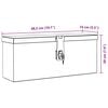 vidaXL Aluminium Box 48.5x14x20 cm Silver