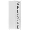vidaXL Umbrella Stand Welcome Steel White