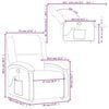 vidaXL Stand up Massage Recliner Chair Light Grey Velvet