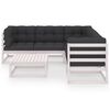 vidaXL 6 Piece Garden Lounge Set with Cushions Solid Pinewood
