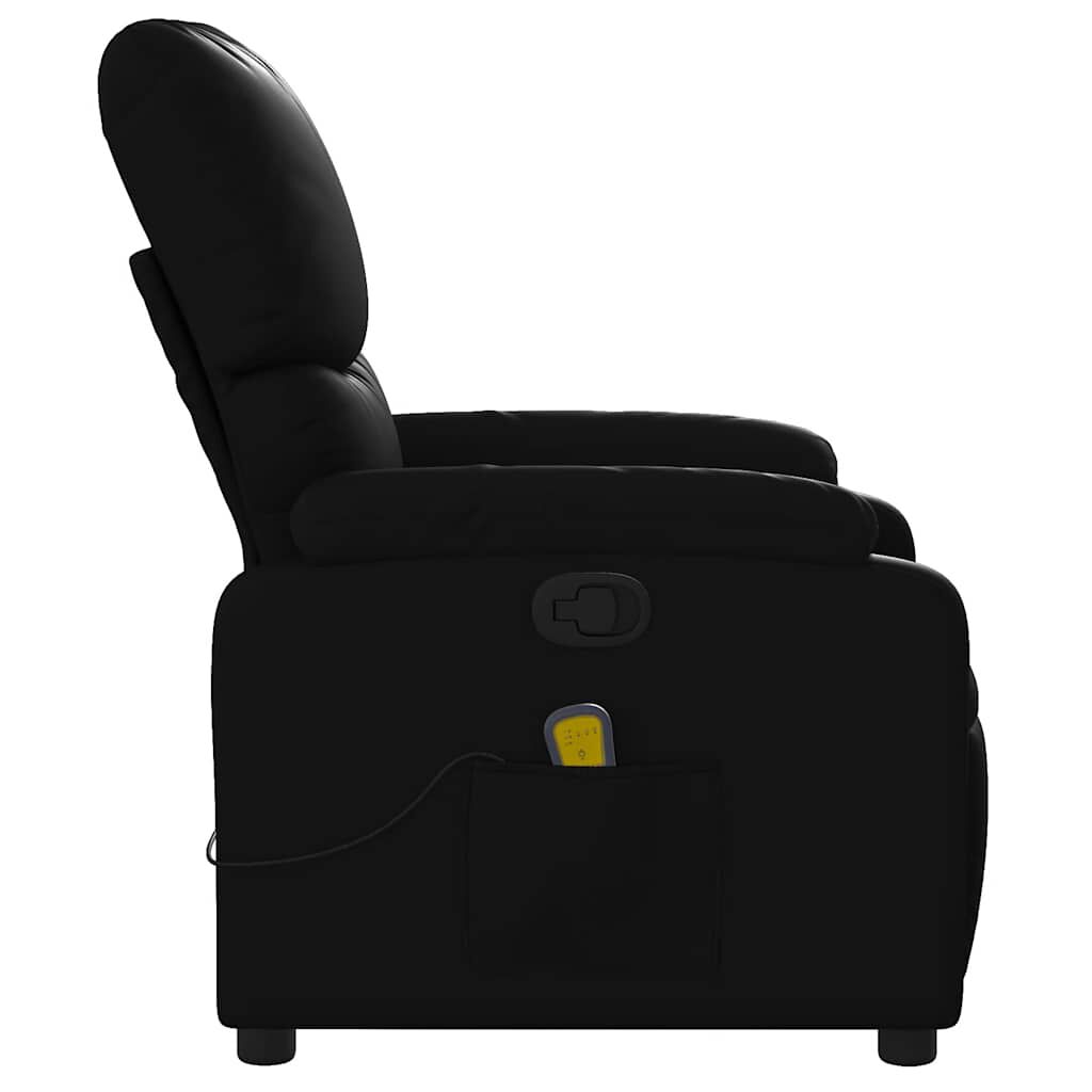 vidaXL Massage Recliner Chair Black Faux Leather