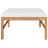 vidaXL 3 Piece Garden Lounge Set with Cream Cushions Teak Wood