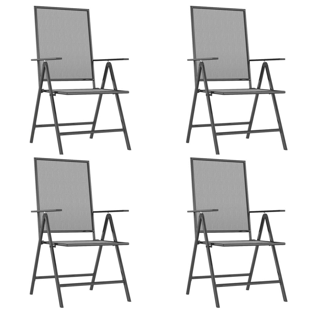 vidaXL 5 Piece Garden Dining Set Anthracite Steel