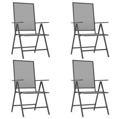 vidaXL 5 Piece Garden Dining Set Anthracite Steel