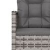 vidaXL Garden Bench with Cushions Grey 105 cm Poly Rattan