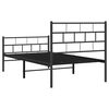 vidaXL Metal Bed Frame without Mattress with Footboard Black 100x190cm