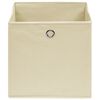 vidaXL Storage Boxes 4 pcs Non-woven Fabric 28x28x28 cm Cream