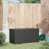 vidaXL Garden Storage Box Black 120x50x60 cm Poly Rattan