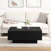 vidaXL Coffee Table Black oak 80 x 80 x 31 cm Engineered wood