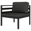 vidaXL 2 Piece Garden Sofa Set with Cushions Aluminium Anthracite