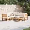 vidaXL 6 Piece Garden Lounge Set with Cushions Solid Wood Acacia