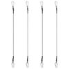 vidaXL Ropes with Carabiner 4 pcs Rubber