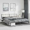 vidaXL Metal Bed Frame without Mattress with Headboard Black 183x213cm
