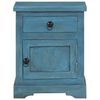vidaXL Bedside Table Solid Mango Wood 40x30x50 cm Blue