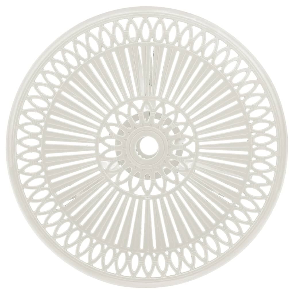 vidaXL Garden Table White 62x62x65 cm Cast Aluminium