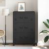 vidaXL Industrial Storage Chest Black 75x40x115 cm Metal