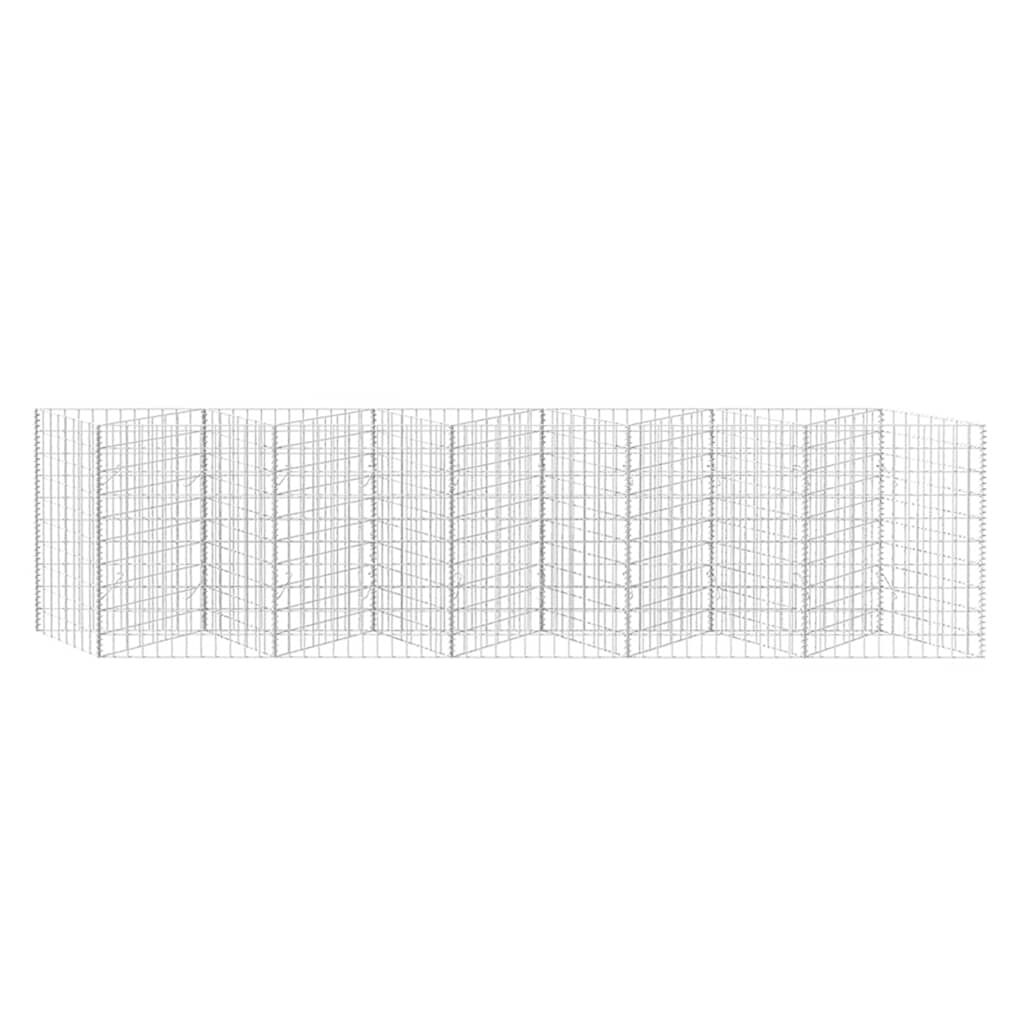 vidaXL Gabion Basket Galvanised Steel 300x30x100 cm