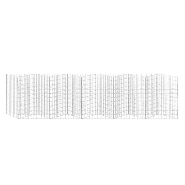 vidaXL Gabion Basket Galvanised Steel 300x30x100 cm