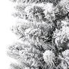 vidaXL Artificial Slim Christmas Tree with Flocked Snow 120 cm PVC&PE