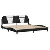 vidaXL Bed Frame "Viana" without Mattress Black and White 193x203 cm Faux Leather
