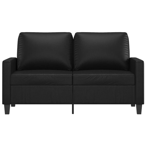 vidaXL 2-Seater Sofa Black 120 cm Faux Leather