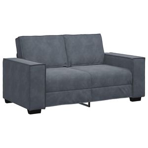 vidaXL 2-Seater Sofa Dark Grey 120 cm Velvet