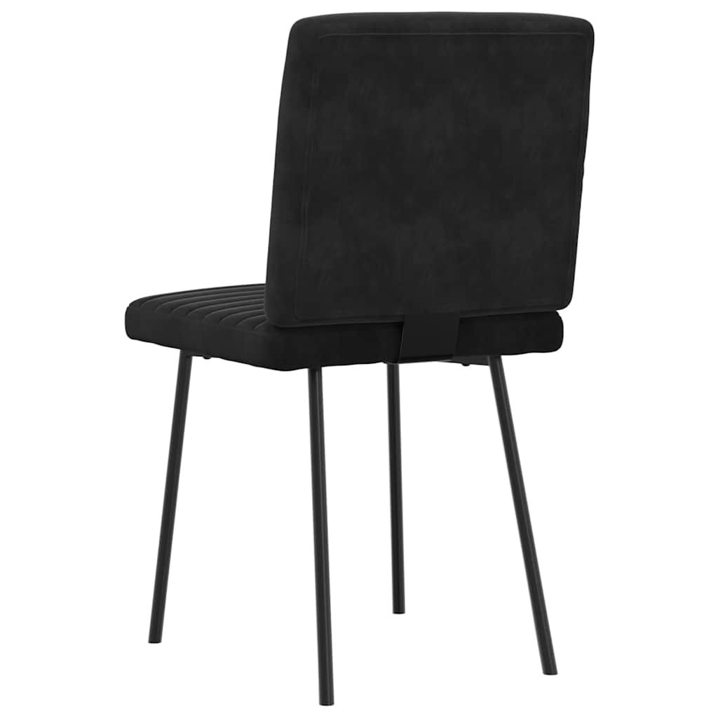 vidaXL Dining Chairs 2 pcs Black Velvet