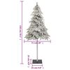 vidaXL Artificial Christmas Tree 150 LEDs&Ball Set&Flocked Snow 150 cm