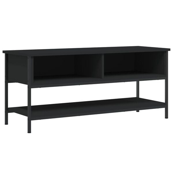 vidaXL TV Cabinet Black 100x35x45 cm Engineered Wood