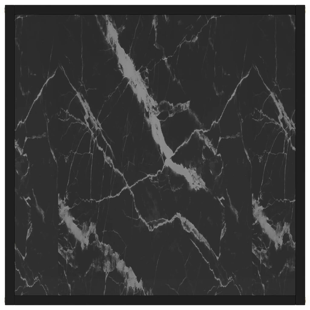 vidaXL Coffee Table Black 60x60x35 cm Tempered Glass