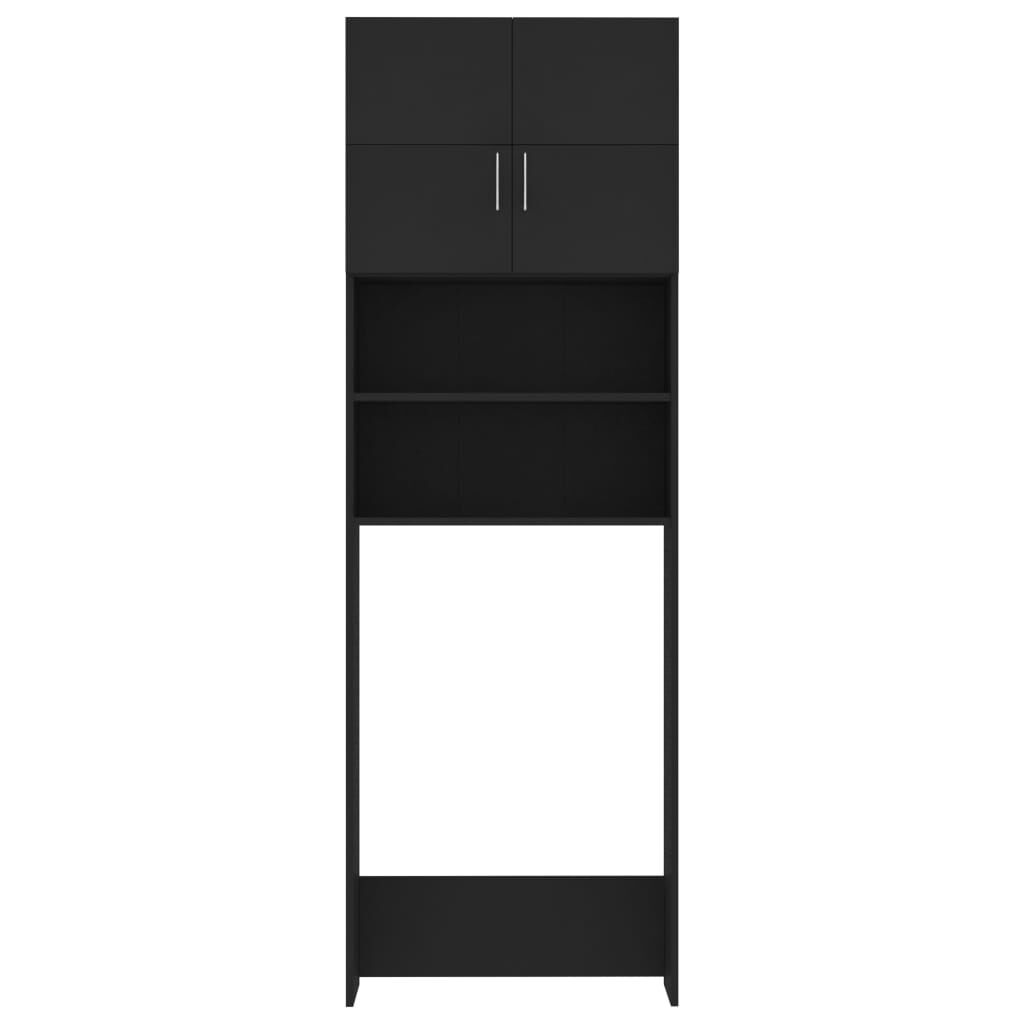 vidaXL Washing Machine Cabinet Black 64x25.5x190 cm Engineered Wood