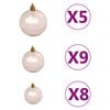 vidaXL Artificial Pre-lit Christmas Tree with Ball Set White 150 cm