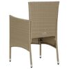 vidaXL Garden Dining Chairs 2 pcs Poly Rattan Beige
