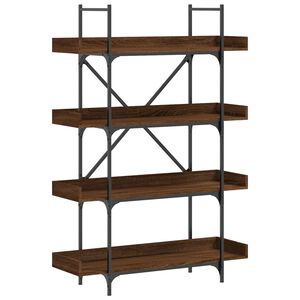 vidaXL Bookcase 4-Tier Brown Oak 100x33x145.5 cm Engineered Wood