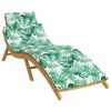 vidaXL Sun Lounger Cushion Leaf Pattern Oxford Fabric