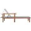 vidaXL Sun Lounger Poly Rattan and Solid Acacia Wood Grey