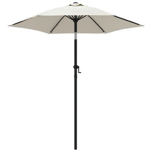 vidaXL Garden Parasol Sand White 200x224 cm Aluminium