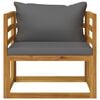 vidaXL 7 Piece Garden Lounge Set with Cushion Solid Acacia Wood