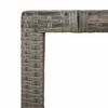 vidaXL 7 Piece Garden Bistro Set with Cushions Grey Poly Rattan