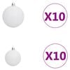 vidaXL Artificial Hinged Christmas Tree 300 LEDs & Ball Set 180 cm