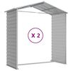 vidaXL Garden Shed Light Grey 191x215x198 cm Galvanised Steel