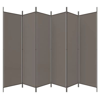 vidaXL 6-Panel Room Divider Anthracite 300x200 cm Fabric