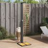 vidaXL Outdoor Shower Black 50x55x224 cm Poly Rattan and Acacia Wood