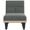 vidaXL Chaise Longue Dark Grey Fabric