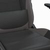 vidaXL Gaming Chair with Footrest Black and Grey Faux Leather
