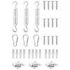 vidaXL 9 Piece Sunshade Sail Accessory Set Stainless Steel