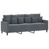 vidaXL 2 Piece Sofa Set with Cushions Dark Grey Velvet